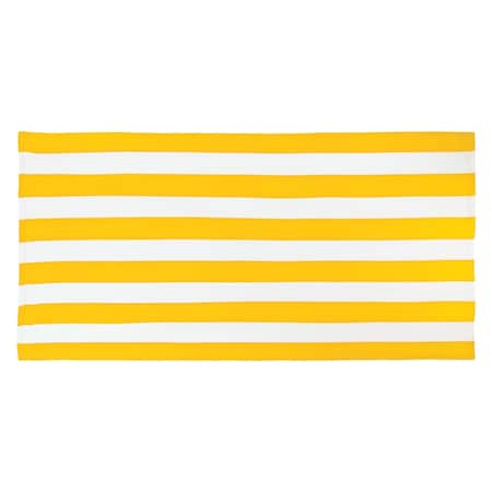 Microfiber Cabana Stripe Beach Towel 30 Inch X 60 Inch Orange